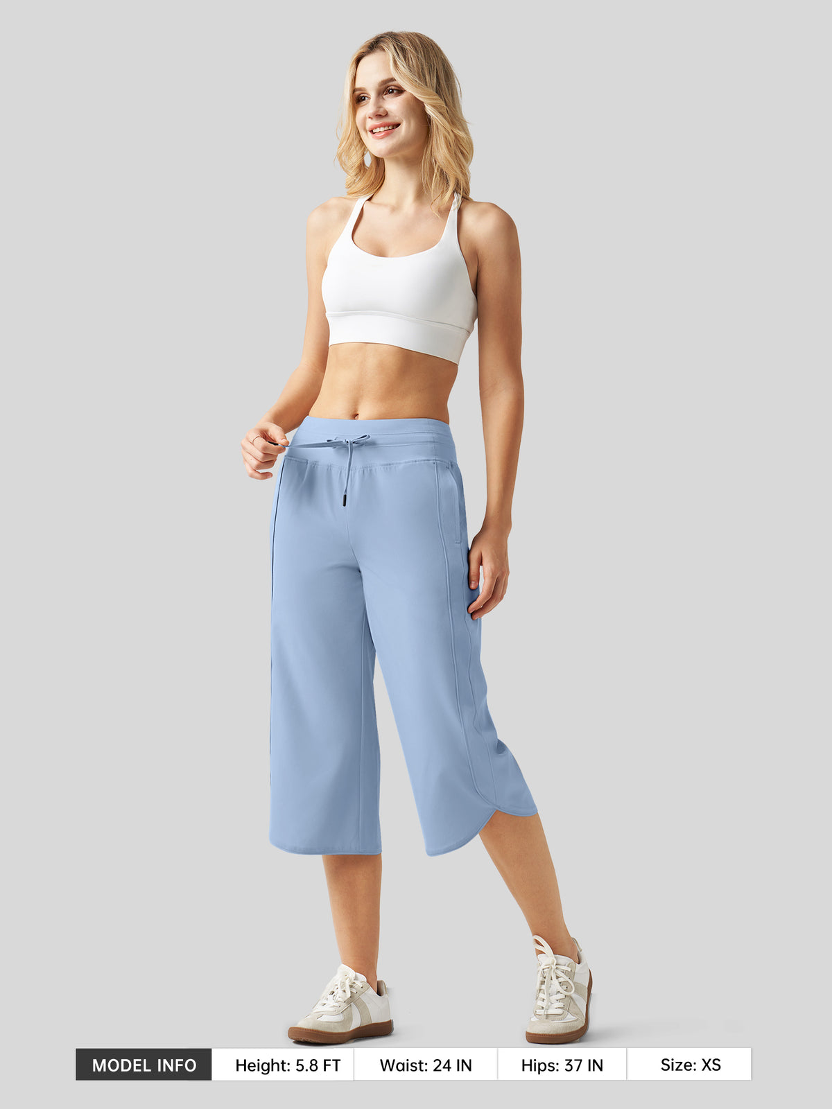 Willit Women's Ultra-soft Wide Leg Capri 