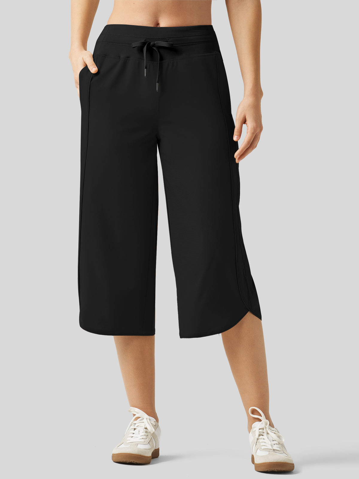 Willit Women's Ultra-soft Wide Leg Capri 