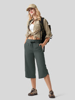 Willit Women's Ultra-soft Wide Leg Capri 