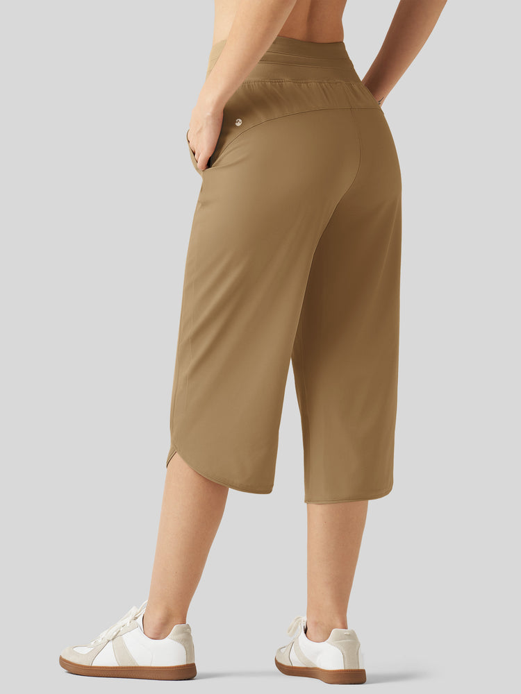 Willit Women's Ultra-soft Wide Leg Capri 