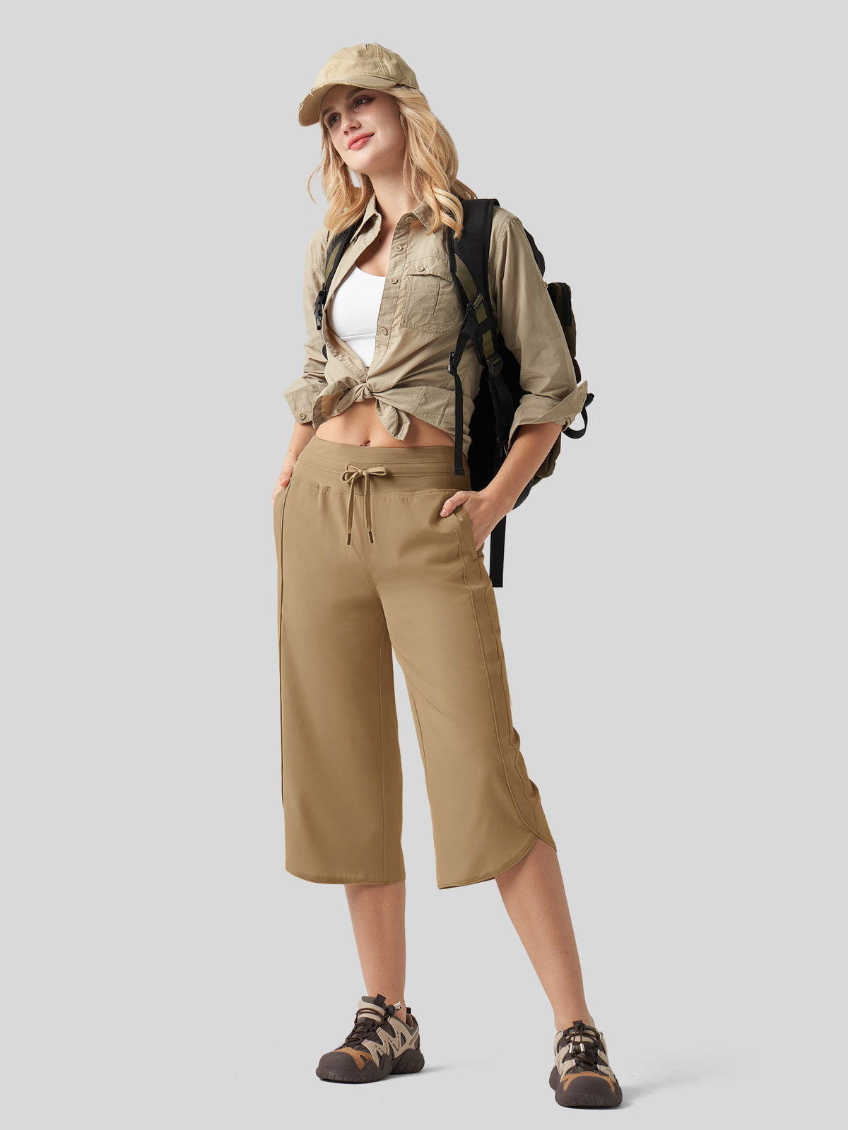 Willit Women's Ultra-soft Wide Leg Capri 