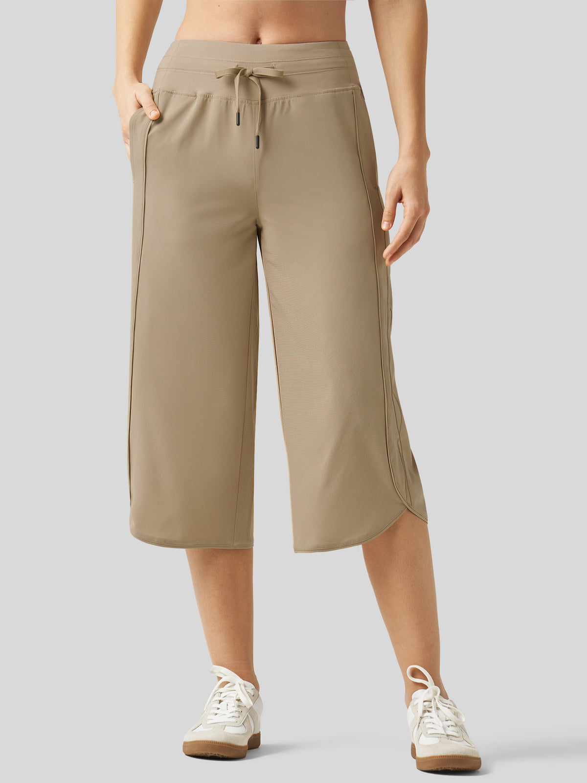 Willit Women's Ultra-soft Wide Leg Capri 