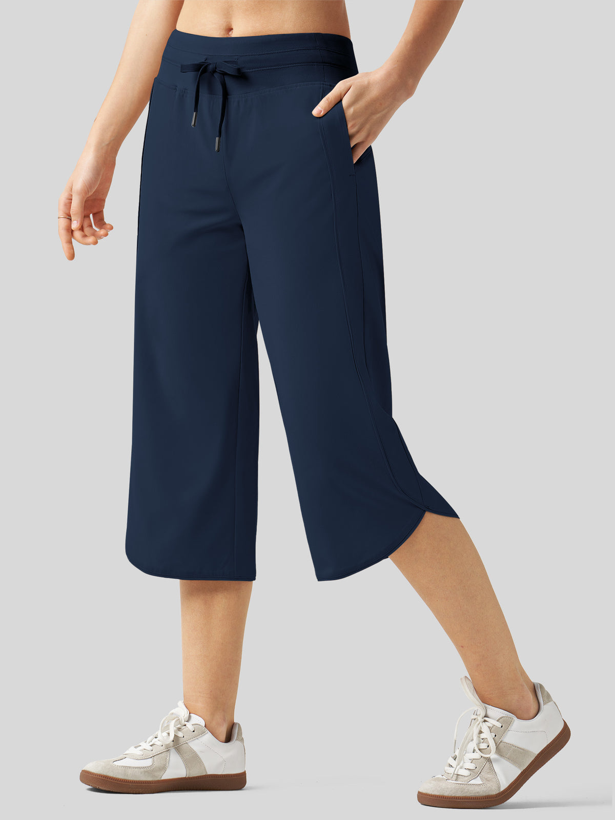 Willit Women's Ultra-soft Wide Leg Capri 