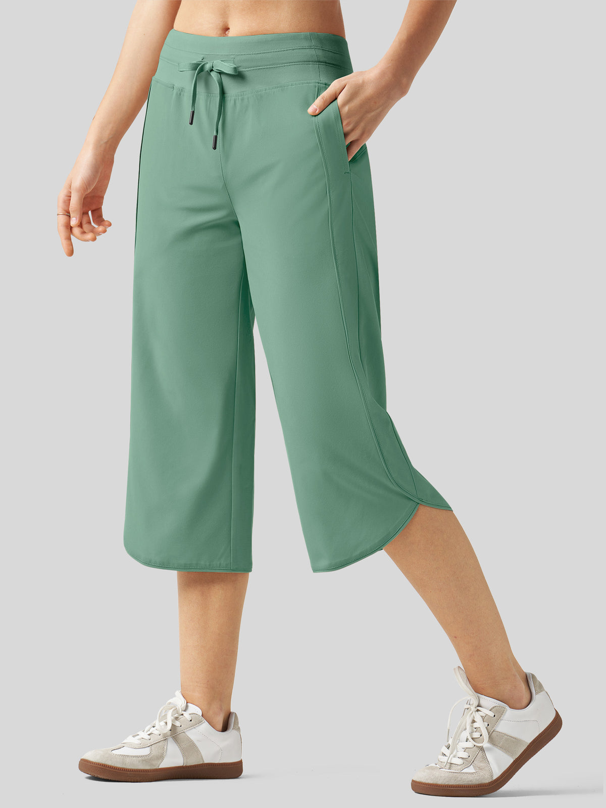 Willit Women's Ultra-soft Wide Leg Capri 