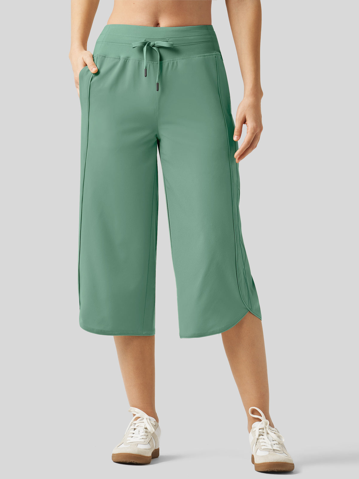 Willit Women's Ultra-soft Wide Leg Capri 
