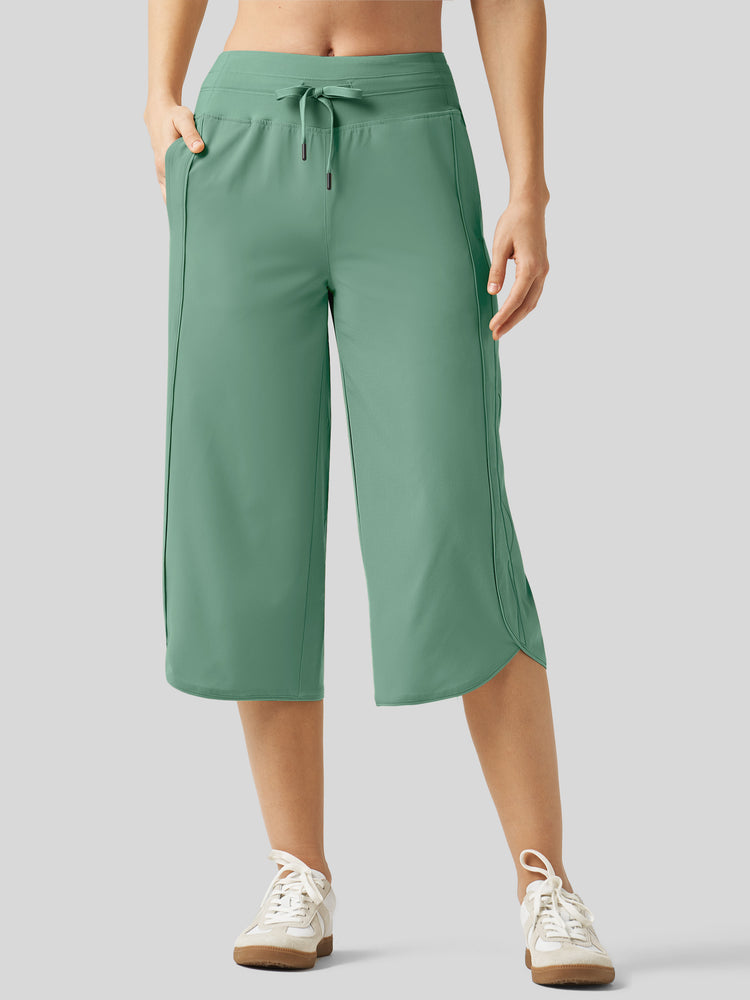 Willit Women's Ultra-soft Wide Leg Capri 