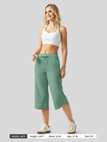 Willit Women's Ultra-soft Wide Leg Capri 