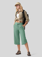 Willit Women's Ultra-soft Wide Leg Capri 