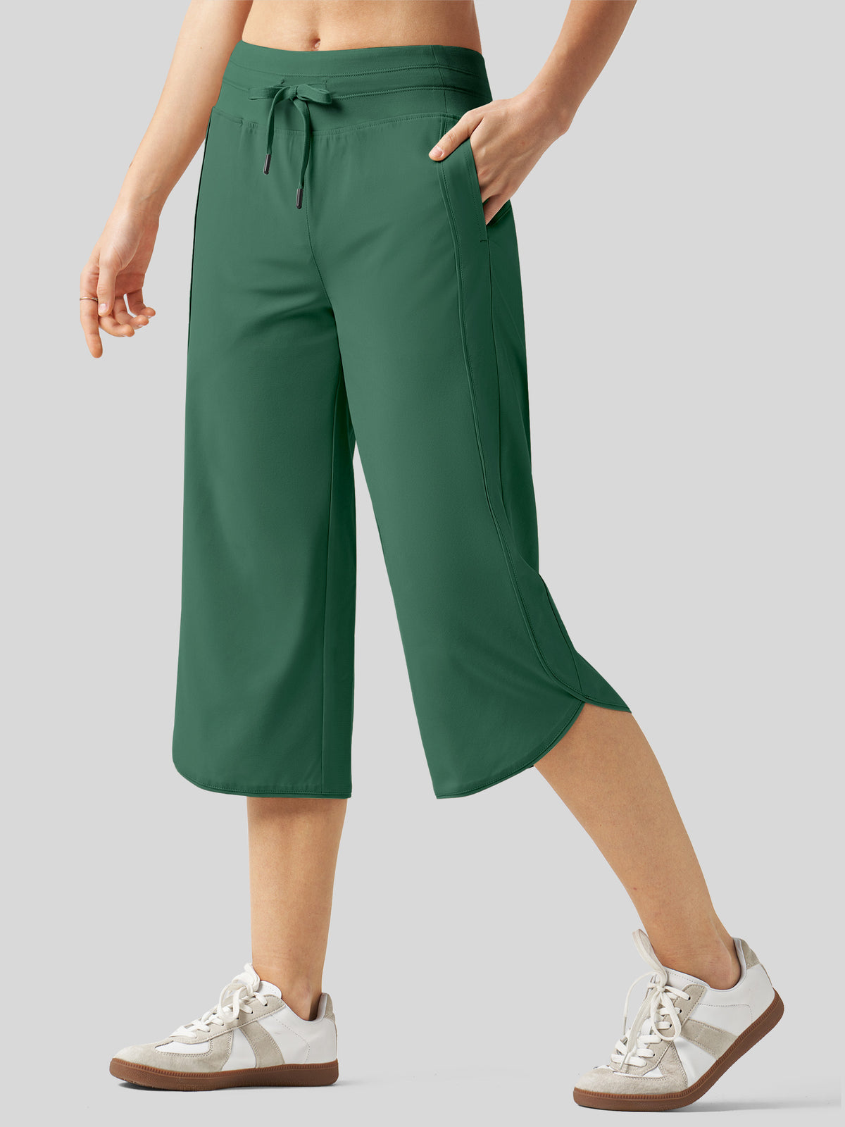 Willit Women's Ultra-soft Wide Leg Capri 