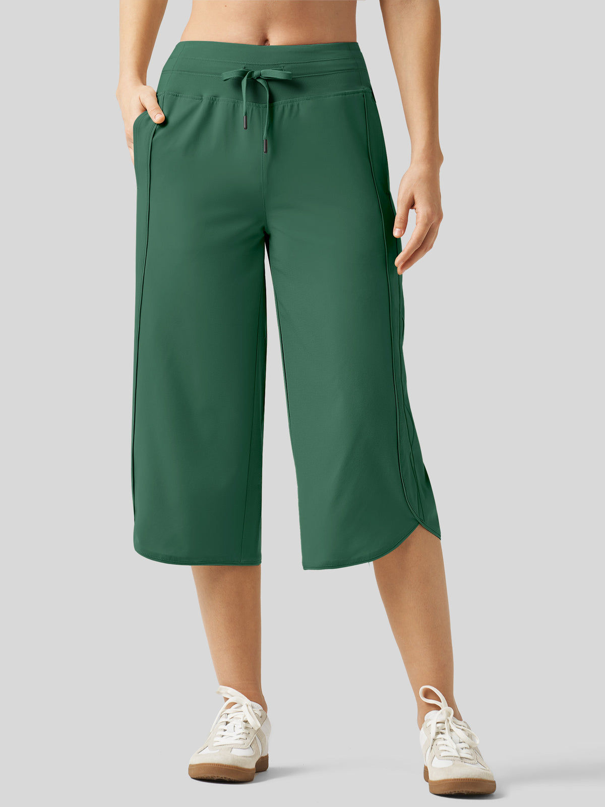 Willit Women's Ultra-soft Wide Leg Capri 
