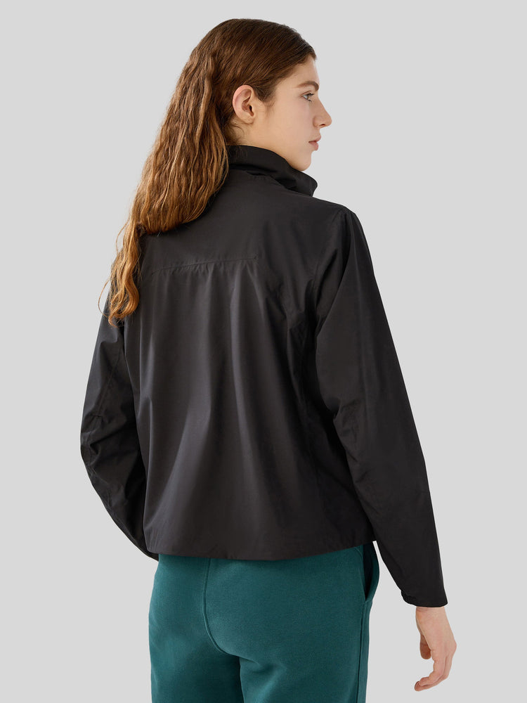 woemn's full-zip athletic jacket with a high collar, fleece-lined  