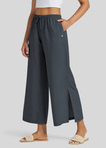 Willit Women's Wide-Leg Cropped Pants 