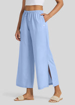 Willit Women's Wide-Leg Cropped Pants 