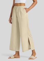Willit Women's Wide-Leg Cropped Pants 
