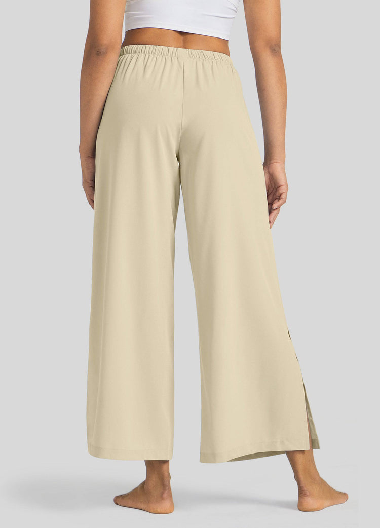 Willit Women's Wide-Leg Cropped Pants 