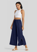 Willit Women's Wide-Leg Cropped Pants 