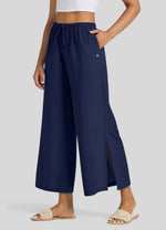 Willit Women's Wide-Leg Cropped Pants 