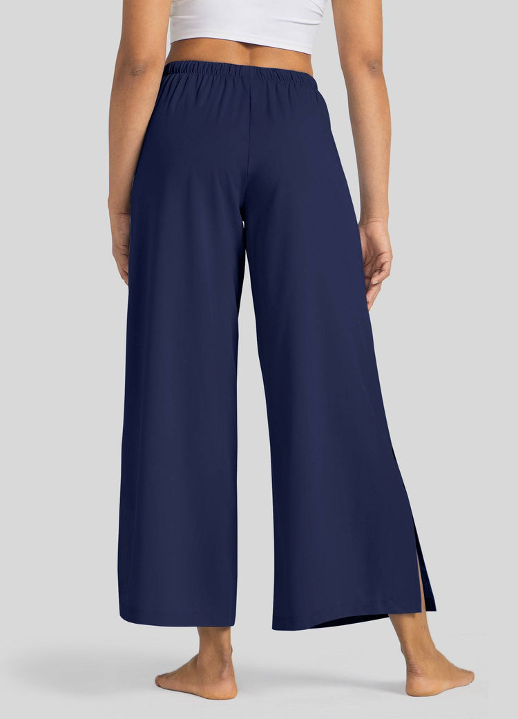 Willit Women's Wide-Leg Cropped Pants 