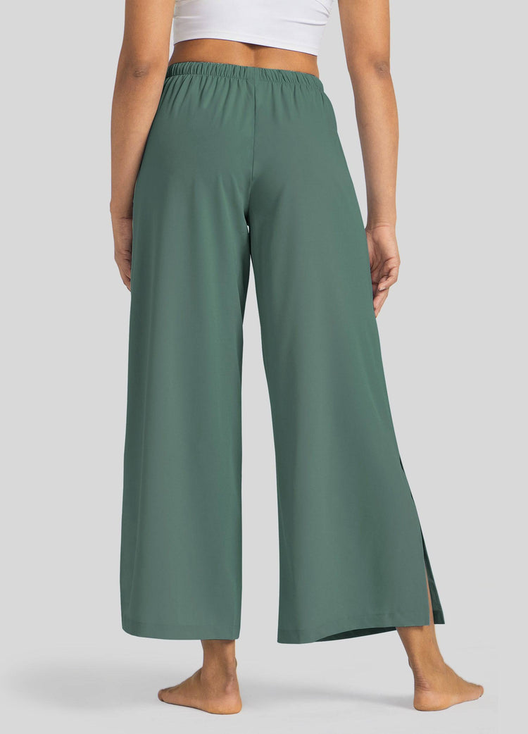 Willit Women's Wide-Leg Cropped Pants 