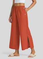 Willit Women's Wide-Leg Cropped Pants 