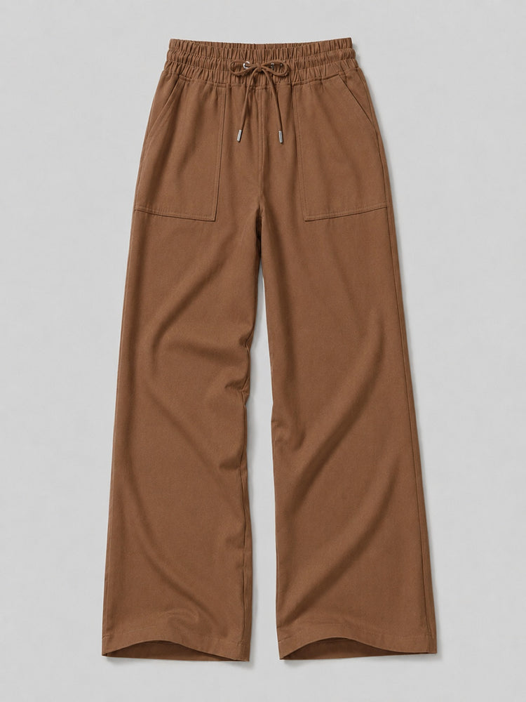 Women's Cotton Linen Wide Leg Pants_