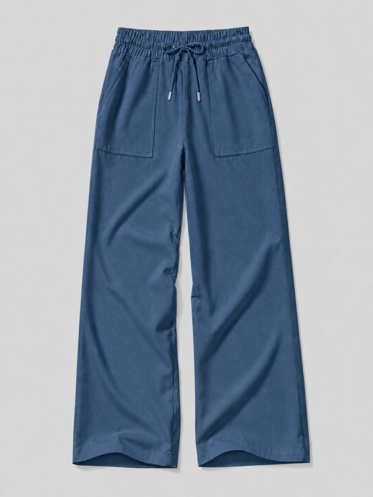 Women's Cotton Linen Wide Leg Pants_