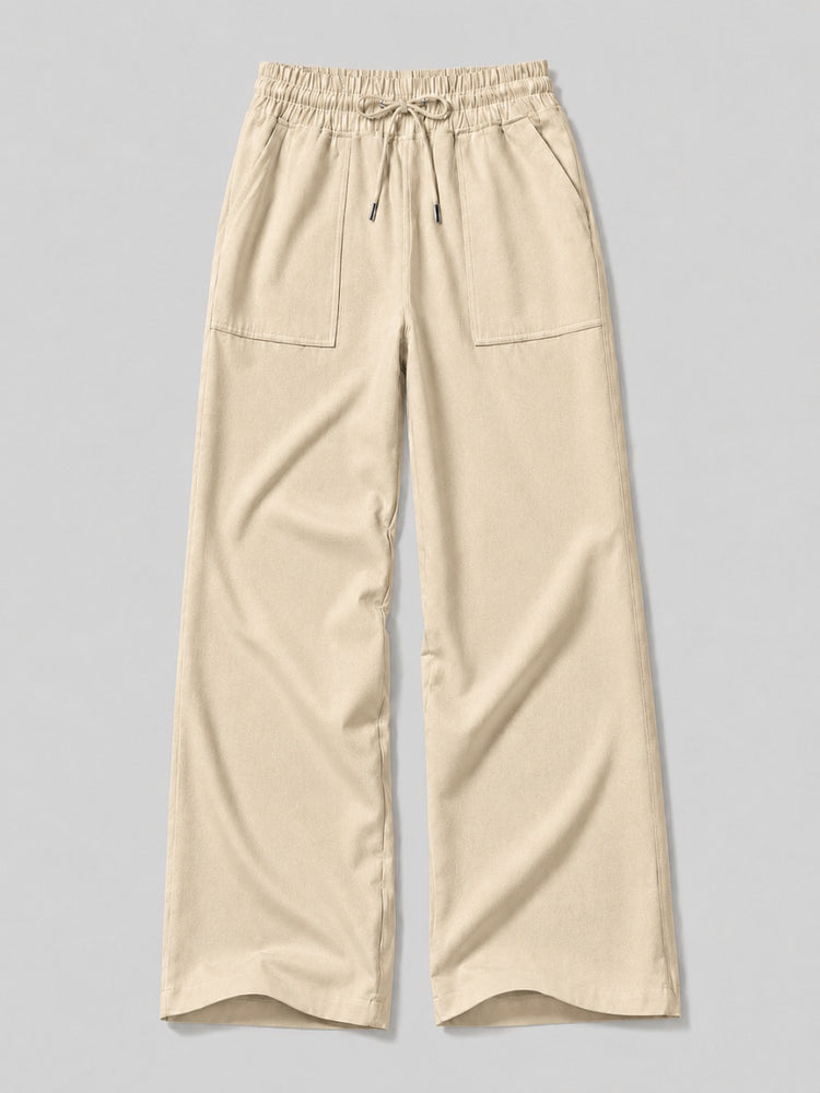 Women's Cotton Linen Wide Leg Pants_