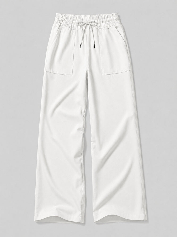 Women's Cotton Linen Wide Leg Pants_