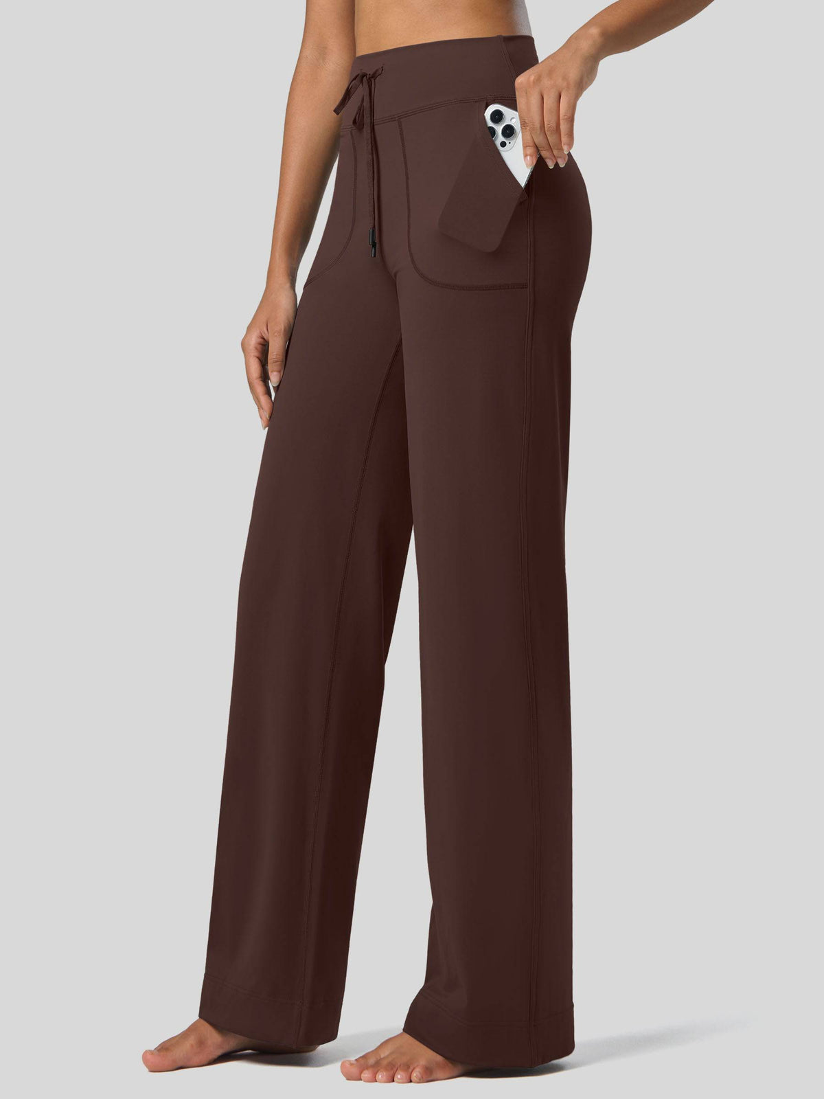 Willit Women's Wide Leg Drawstring Yoga Pants 31 Inch 