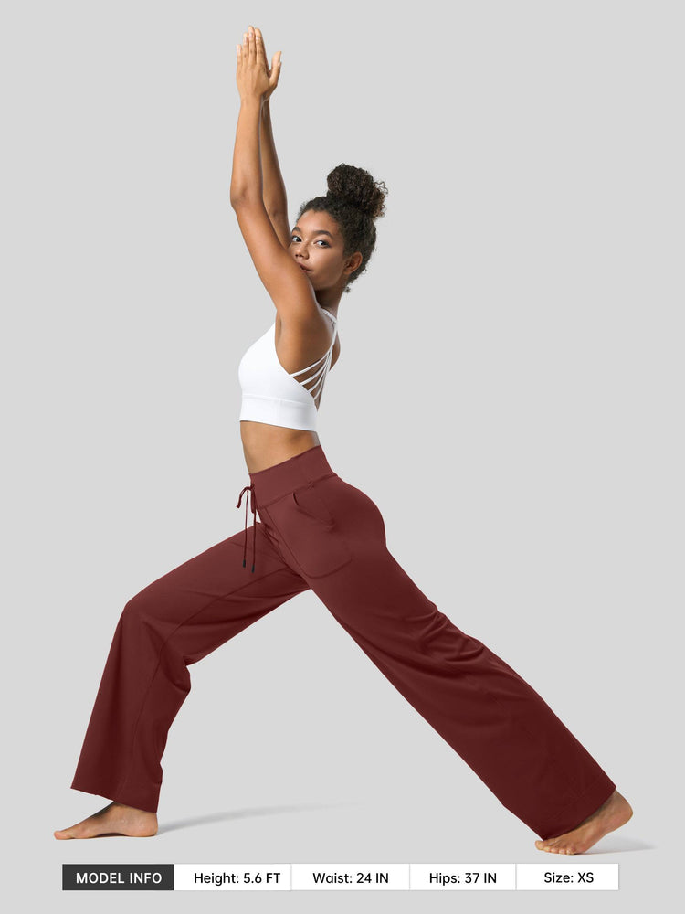 Willit Women's Wide Leg Drawstring Yoga Pants 