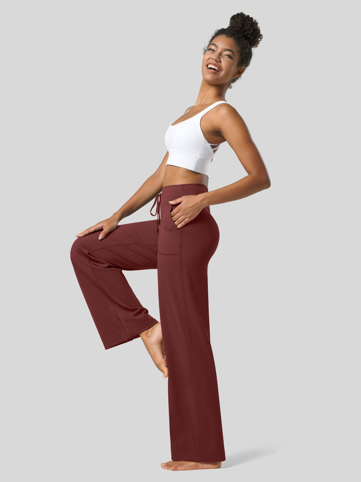 Willit Women's Wide Leg Drawstring Yoga Pants 