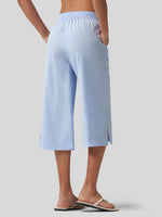 Willit Women's Woven Wide Leg Capris - 