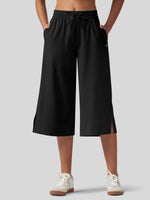 Willit Women's Woven Wide Leg Capris - 