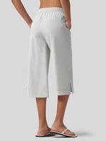Willit Women's Woven Wide Leg Capris - 