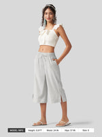 Willit Women's Woven Wide Leg Capris - 
