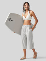 Willit Women's Woven Wide Leg Capris - 