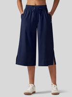 Willit Women's Woven Wide Leg Capris -