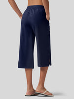 Willit Women's Woven Wide Leg Capris -
