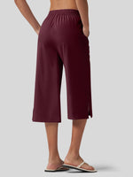 Willit Women's Woven Wide Leg Capris  