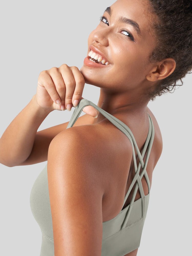 Womens Cross Back Yoga Bra 