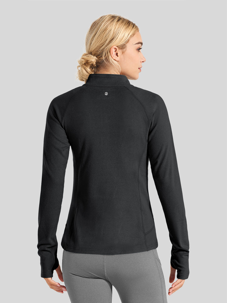 Willit Women's Fleece Half-Zip Pullover Sweatshirt Mid-layer 