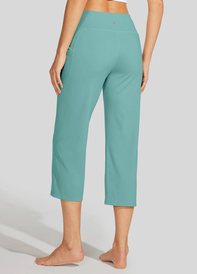 Willit Women's Crossover Yoga Capris 