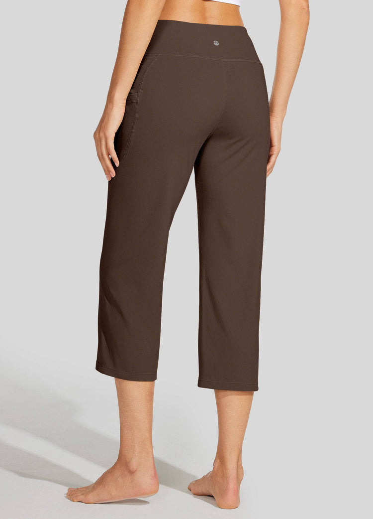 Willit Women's Crossover Yoga Capris 