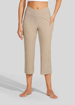 Willit Women's Crossover Yoga Capris 