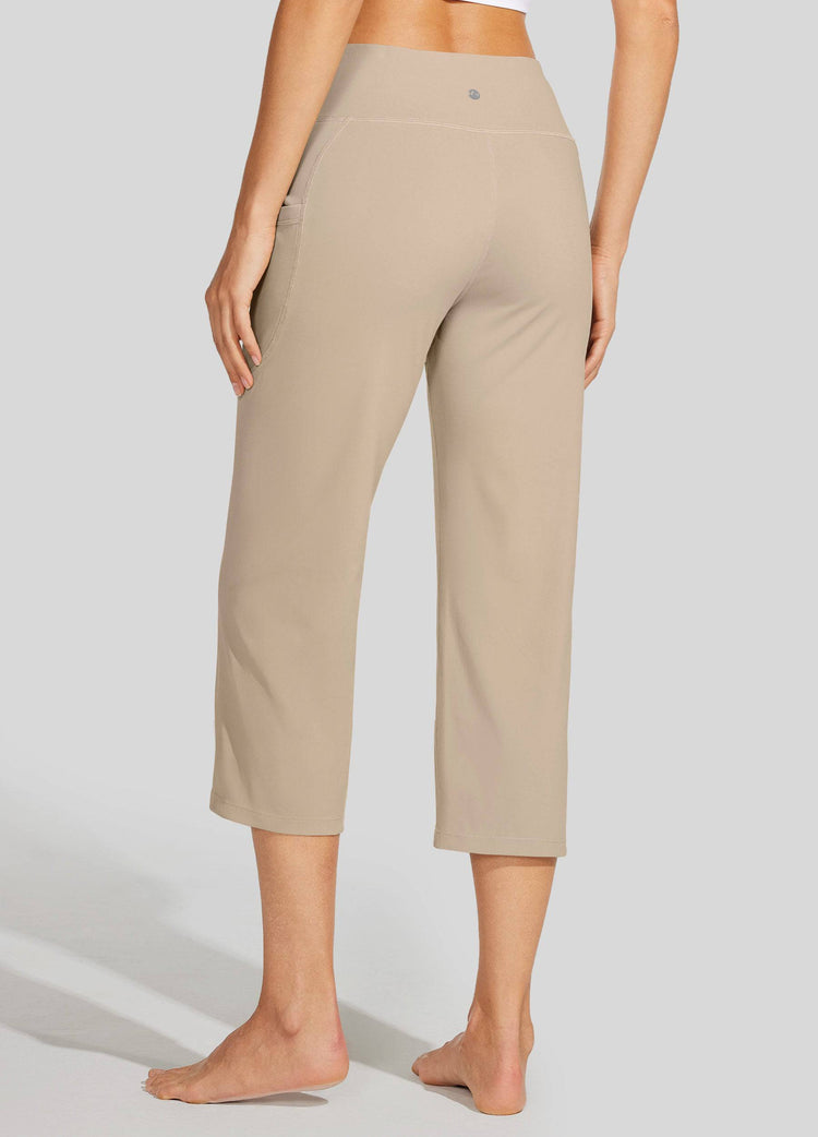 Willit Women's Crossover Yoga Capris 