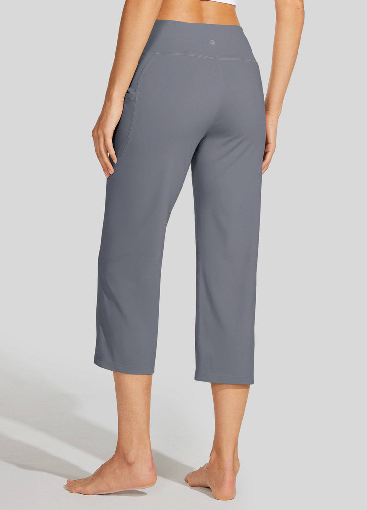 Willit Women's Crossover Yoga Capris 