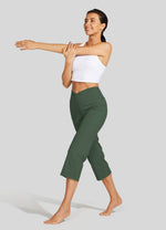 Willit Women's Crossover Yoga Capris 