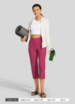 Willit Women's Crossover Yoga Capris 