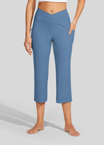 Willit Women's Crossover Yoga Capris 