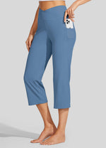 Willit Women's Crossover Yoga Capris 